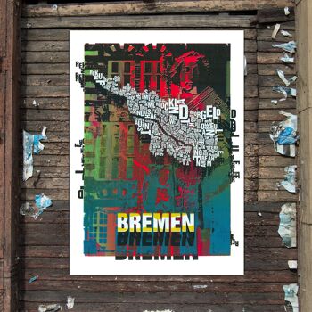 Lieu des lettres Bremen Roland art print - 30x40cm-passepartout 3