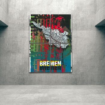 Lieu des lettres Bremen Roland art print - 140x200cm-as-4-part-stretcher 1