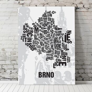 Place des lettres Brno Brünn Old Town - T-shirt-impression directe numérique-100-coton 4