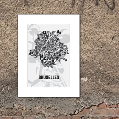 Lugar de letras Bruxelles Bruselas Atomium - 30x40cm-passepartout