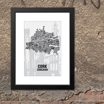 Lettre emplacement Cork Shandon Bells - 30x40cm-passepartout-encadré 1