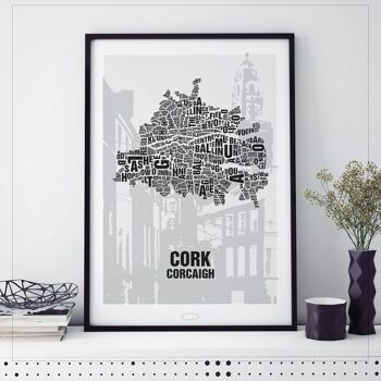 Lettre emplacement Cork Shandon Bells - 30x40cm-passepartout-encadré 2