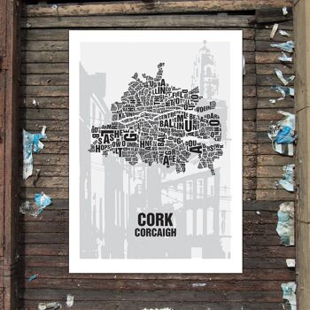 Lettre emplacement Cork Shandon Bells - 30x40cm-passepartout-encadré 3