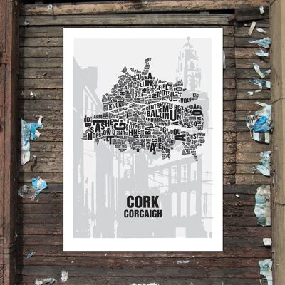Ubicación de las letras Cork Shandon Bells - Impresión digital 50x70cm
