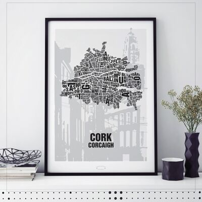 Lettre emplacement Cork Shandon Bells - 50x70cm-impression numérique-encadrée