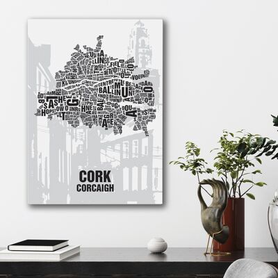 Luogo delle lettere Cork Shandon Bells - 50x70cm-tela-su-barella