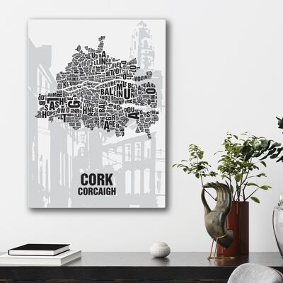 Place des lettres Cork Shandon Bells - 50x70cm-toile-sur-châssis