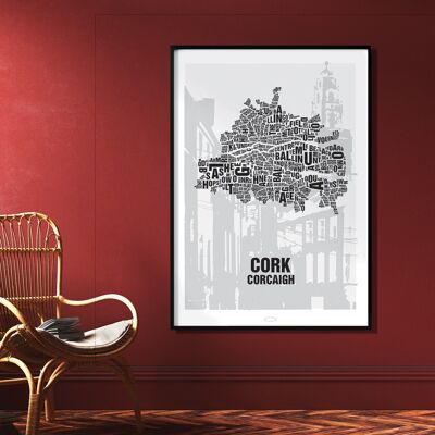 Ubicación de la letra Cork Shandon Bells - 70x100cm-impresión digital-laminado