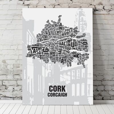 Luogo delle lettere Cork Shandon Bells - 70x100cm-tela-su-barella
