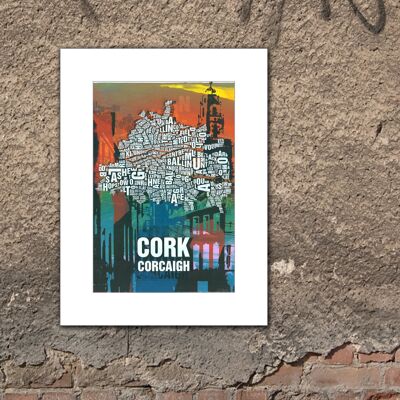 Letter location Cork Shandon Bells art print - 30x40cm-mat