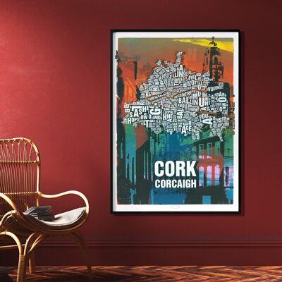 Letter location Cork Shandon Bells art print - 70x100cm-digital print-rolled