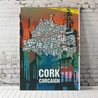 Place of letters Cork Shandon Bells art print - 70x100cm-canvas-on-stretcher