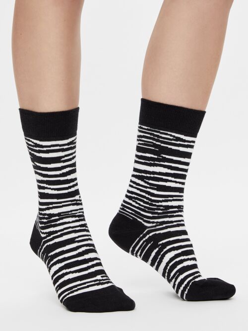 Bio-Socken mit Zebramuster - Socken mit Zebra-Streifen