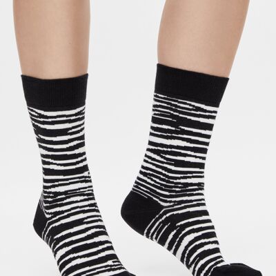 Chaussettes Bio Zebra Print - Chaussettes à rayures zébrées