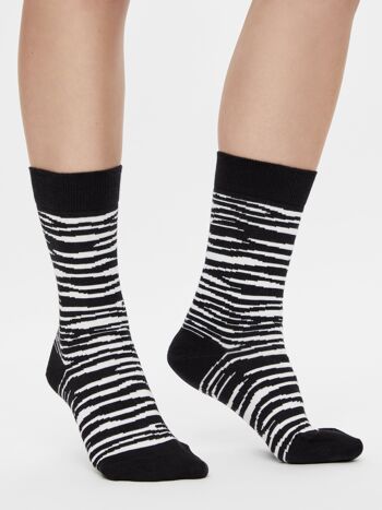 Chaussettes Bio Zebra Print - Chaussettes à rayures zébrées 1