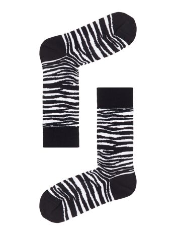 Chaussettes Bio Zebra Print - Chaussettes à rayures zébrées 2