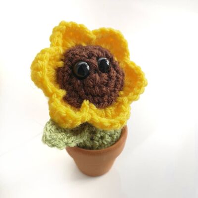 Sunny the crochet vegan sunflower