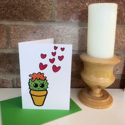 Tiny Love Hearts Card - Cactus card