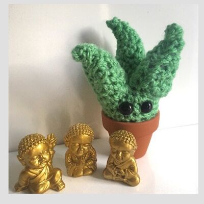 Crochet Aloe vera plant, Aloe Vera plushie, Namaste, Yoga ,Natural Healing ,Peace and Love, Green living, yoga lover, Cactus, Succulent