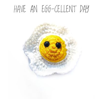 Eggcellent day birthday card featuring a fried egg suitable for male birthday card