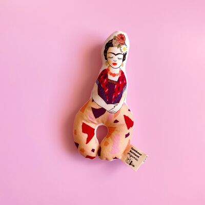 Sonajero Frida Terra en algodón orgánico - juguete para bebés - regalo de nacimiento