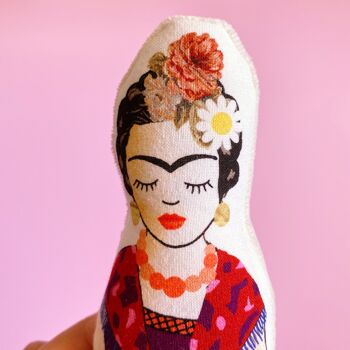 Hochet Frida Terra en coton biologique- jouet bébé- cadeau de naissance 4