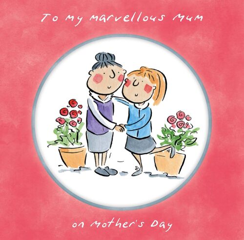 Marvellous mum on Mothers Day Mothering Sunday card