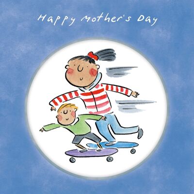 Karte zum Skateboarding Muttertag/Mothering Sonntag