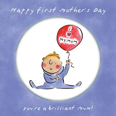 First Mother's Day brilliant mum Mothering Sunday card