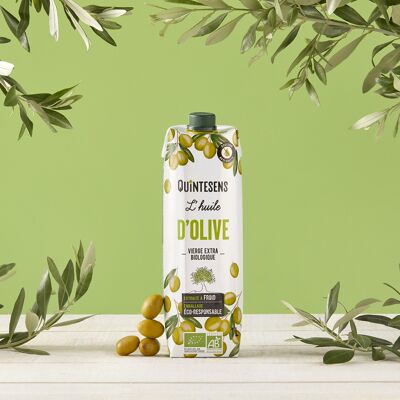 Olio d'oliva biologico 1L, progettato in imballaggi eco-responsabili - Origine Spagna