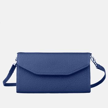 Sac bandoulière 3 en 1 cuir bleu 1