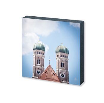 Photo carré 10x10cm - Munich sur bois 3