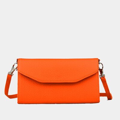 3 in 1 orange leather shoulder bag