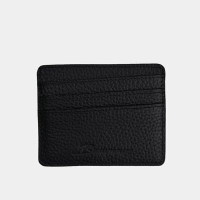 Black leather RFID card holder