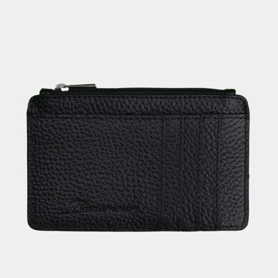 RFID black leather purse