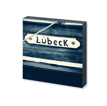 Photo carré 10x10cm - Lübeck sur bois 3
