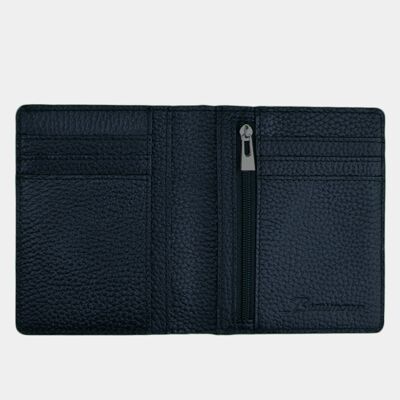 RFID black leather wallet