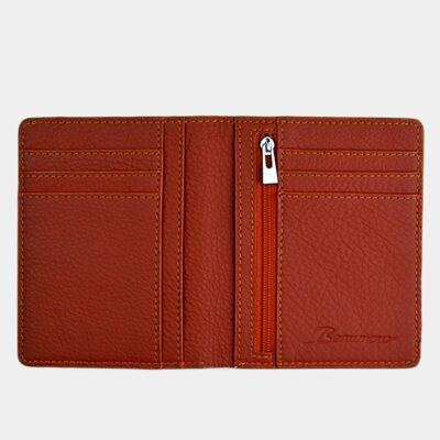 Portefeuille cuir marron RFID