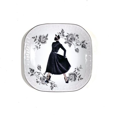 Decorative wall plate catlady
