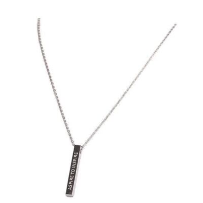 Aspire to Inspire Necklace Silver