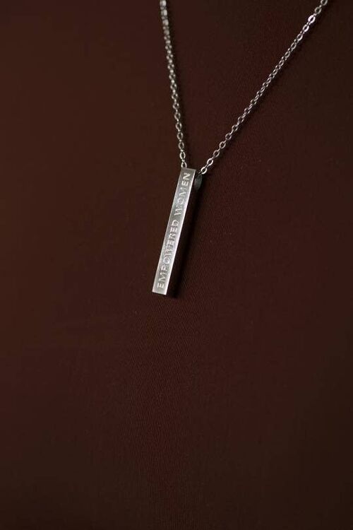 Empowered Woman Necklace Silver