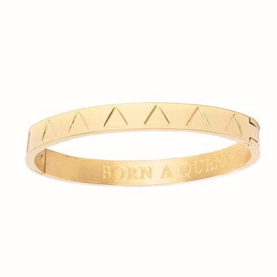 Born a Queen Triangle Bangle Gold