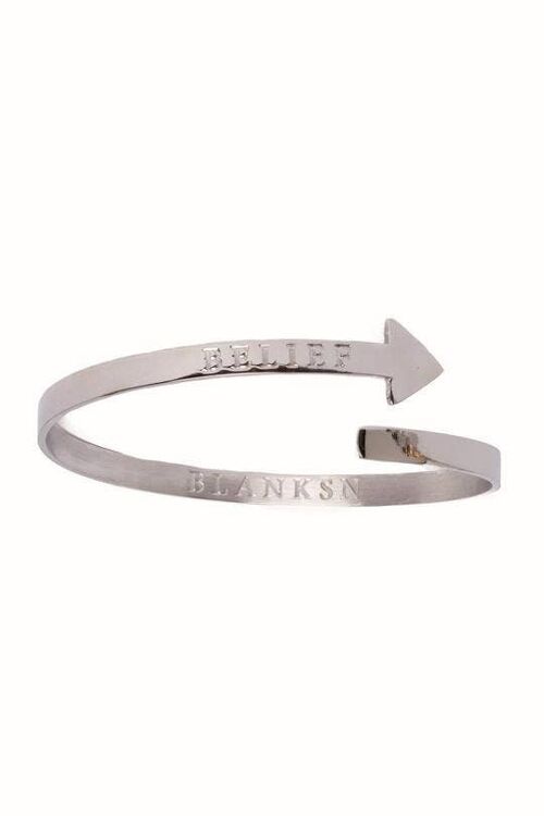 Belief Arrow Bangle Silver