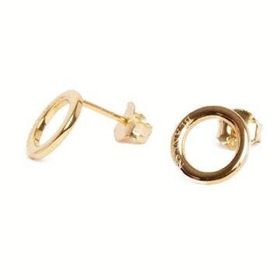 Unity Circle Studs Gold (925 Sterling Silver)
