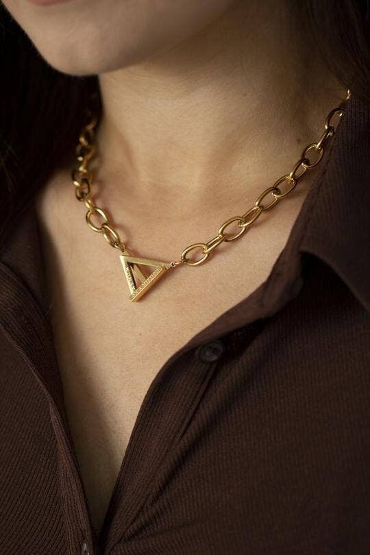 Donna in missione Collana a catena grossa in oro