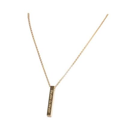 Aspire to Inspire Necklace Gold