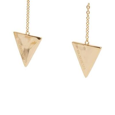 Female Energy Drop Earrings Gold (925 Sterling Silver)