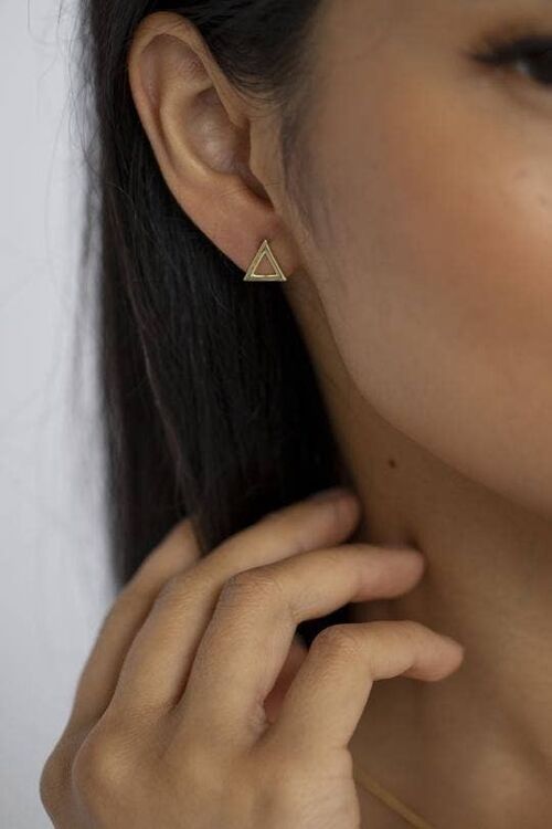 Rising Force Studs Gold (925 Sterling Silver)