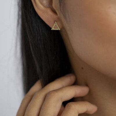 Rising Force Studs Gold (925 Sterling Silver)