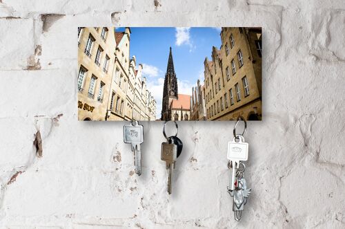 Schlüsselbrett auf Holz - Münster - Variante Magnet